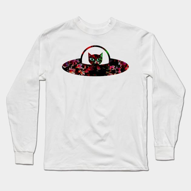 UFO Cat Long Sleeve T-Shirt by SpaceART